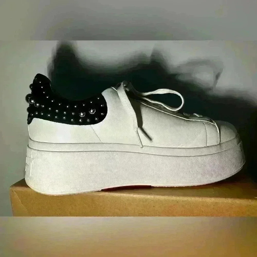 Ash Platform Sneakers with Stud Detail - Picture 9 of 12